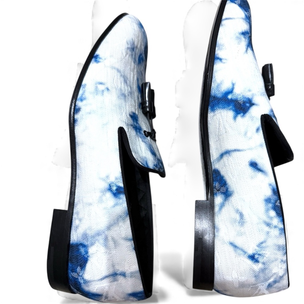 New Louis Vuitton Auteuil Loafer Blue Tie-Dye Monogram Slip-On (Size US 9 / LV 8 - Picture 2 of 12